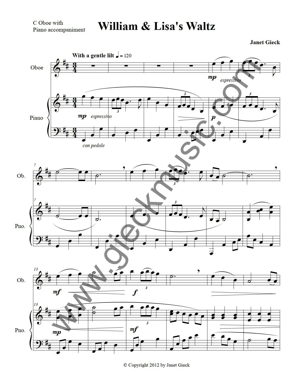 William & Lisa's Waltz — gieckmusic.com